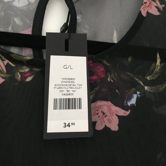 Floral Print Sheer Blouse - Picture 4 of 4